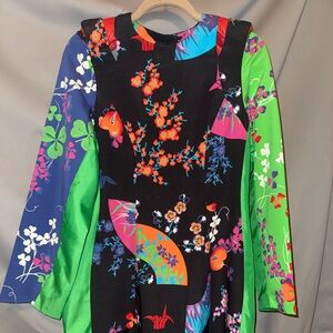 Long Sleeve Silk Versace Dress